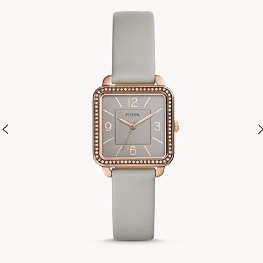 Shiloh Three-Hand Gray Leather Watch